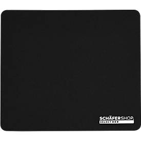 Schäfer Shop Select Mousepad, ultraflach, rutschfest, B 210 x T 180 x H 3 mm, Stoffoberfläche, schwarz