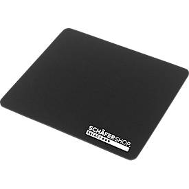 Schäfer Shop Select Mousepad, ultraflach, rutschfest, B 210 x T 180 x H 3 mm, Stoffoberfläche, schwarz