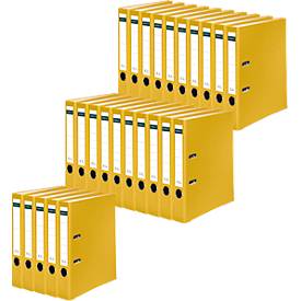 Schäfer Shop Select Ordner, DIN A4, Rückenbreite 50 mm, 25 Stück, Polypropylen und Recyclingpapier, gelb