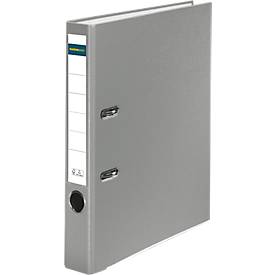 Schäfer Shop Select Ordner, DIN A4, Rückenbreite 50 mm, 25 Stück, Polypropylen und Recyclingpapier, grau