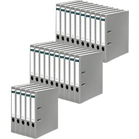 Schäfer Shop Select Ordner, DIN A4, Rückenbreite 50 mm, 25 Stück, Polypropylen und Recyclingpapier, grau