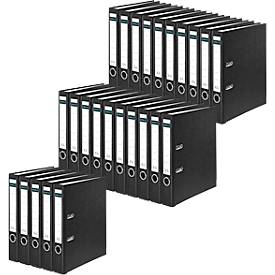 Schäfer Shop Select Ordner, DIN A4, Rückenbreite 50 mm, 25 Stück, Polypropylen und Recyclingpapier, schwarz