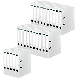 Schäfer Shop Select Ordner, DIN A4, Rückenbreite 50 mm, 25 Stück, Polypropylen und Recyclingpapier, weiß