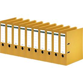 Schäfer Shop Select Ordner, DIN A4, Rückenbreite 80 mm, 10 Stück, gelb