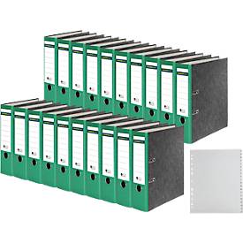 Schäfer Shop Select Ordner, DIN A4, Rückenbreite 80 mm, 20 Stück + GRATIS 1 PP-Ordner-Register A-Z,