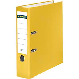 Schäfer Shop Select Ordner, DIN A4, Rückenbreite 80 mm, 20 Stück, Polypropylen und Recyclingpapier, gelb
