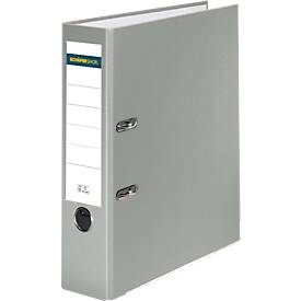 Schäfer Shop Select Ordner, DIN A4, Rückenbreite 80 mm, 20 Stück, Polypropylen und Recyclingpapier, grau