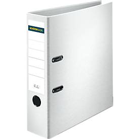 Schäfer Shop Select Ordner, DIN A4, Rückenbreite 80 mm, 20 Stück, Polypropylen und Recyclingpapier, weiß