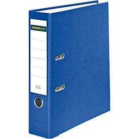 Schäfer Shop Select Ordner, DIN A4, Rückenbreite 80 mm, Polypropylen und Recyclingpapier, blau