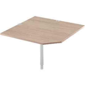 Schäfer Shop Select Panneau d'angle système, CAD, pied, L 1000 x P 1000 mm, chêne/alu blanc