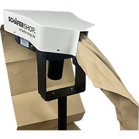 Schäfer Shop Select Papierpolstersystem, bis 85 m/min, Fußpedal, L910×B910×H1620 mm, 19 kg, schwarz-weiß