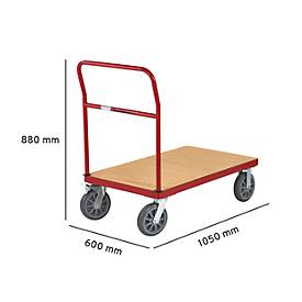 Schäfer Shop Select Plattformwagen mit Schiebegriff, Ladefläche 1000 x 600 mm