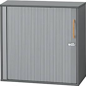 Schäfer Shop Select Querrollladenschrank Start Off Wood, 2 OH, abschliessbar, Holz, B 800 x T 420 x H 788 mm, graphit