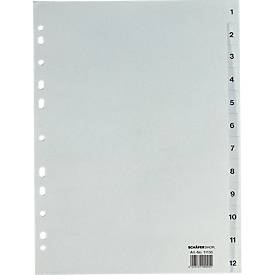 Schäfer Shop Select Recycling-Register DIN A4, Zahlen 1-12, einzeln