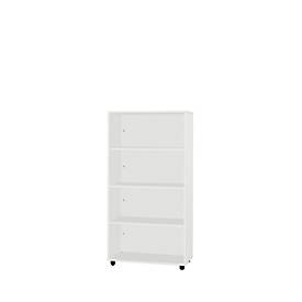 Schäfer Shop Select Regal, B 800 x T 420 x H 1470 mm, 4 OH & 3 Fachböden, lichtgrau 