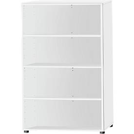 Schäfer Shop Select Regal, B 800 x T 420 x H 1470 mm, 4 OH & 3 Fachböden, weiß 