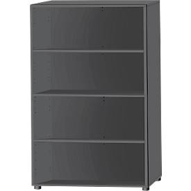 Schäfer Shop Select Regal, B 800 x T 420 x H 1514 mm, 4 OH & 3 Fachboden, graphit