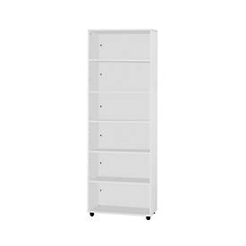 Schäfer Shop Select Regal, B 800 x T 420 x H 2240 mm, 6 OH & 5 Fachböden, lichtgrau