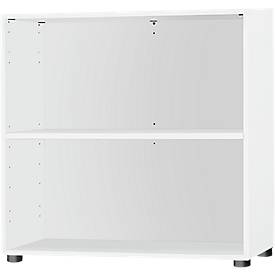 Schäfer Shop Select Regal, B 800 x T 420 x H 788 mm, 2 OH & 1 Fachboden, weiß