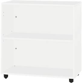 Schäfer Shop Select Regal LOGIN, 2 Ordnerhöhen, B 800 x T 420 x H 788 mm, weiß