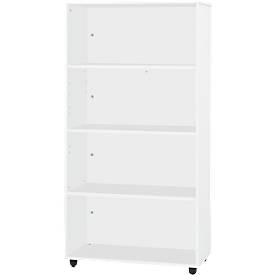 Schäfer Shop Select Regal LOGIN, 4 Ordnerhöhen, B 800 x T 420 x H 1514 mm, weiß/weiß