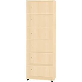 Schäfer Shop Select Regal LOGIN, 6 Ordnerhöhen, B 800 x T 420 x H 2240 mm, Ahorn Dekor