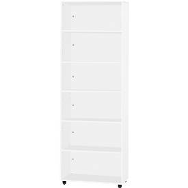 Schäfer Shop Select Regal LOGIN, 6 Ordnerhöhen, B 800 x T 420 x H 2240 mm, weiß