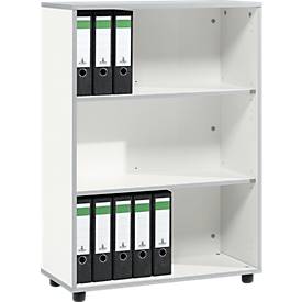 Schäfer Shop Select Regal MOXXO IQ, Holz, 3 Fächer, 3 OH, B 801 x T 362 x H 1115 mm, weiß