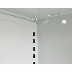 Schäfer Shop Select Regalschrank MS, 3 OH, B 1200 x T 400 x H 1215 mm, Stahlblech, Lichtgrau