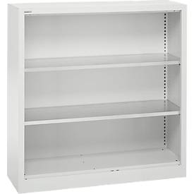 Schäfer Shop Select Regalschrank MS, 3 OH, B 1200 x T 400 x H 1215 mm, Stahlblech, Lichtgrau