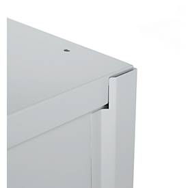 Schäfer Shop Select Regalschrank MS, 3 OH, B 1200 x T 400 x H 1215 mm, Stahlblech, Weißaluminium