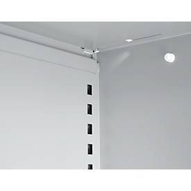 Schäfer Shop Select Regalschrank MS, 3 OH, B 1200 x T 400 x H 1215 mm, Stahlblech, Weißaluminium