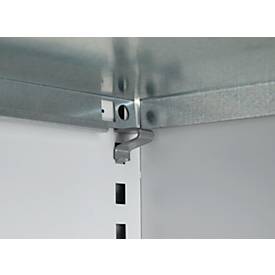 Schäfer Shop Select Regalschrank MS, 3 OH, B 1200 x T 400 x H 1215 mm, Stahlblech, Weißaluminium