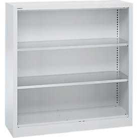 Schäfer Shop Select Regalschrank MS, 3 OH, B 1200 x T 400 x H 1215 mm, Stahlblech, Weißaluminium