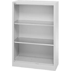 Schäfer Shop Select Regalschrank MS, 3 OH, B 800 x T 400 x H 1215 mm, Stahlblech, Weißaluminium