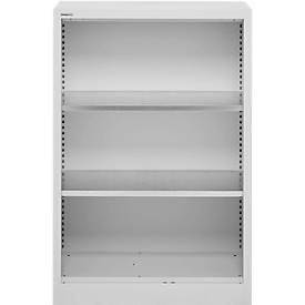 Schäfer Shop Select Regalschrank MS, 3 OH, B 800 x T 400 x H 1215 mm, Stahlblech, Weißaluminium