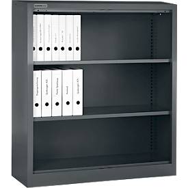 Schäfer Shop Select Regalschrank MS, 3 OH, B 950 x T 400 x H 1215 mm, Stahlblech, Basaltgrau