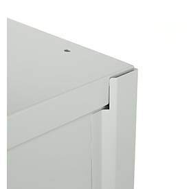 Schäfer Shop Select Regalschrank MS, 3 OH, B 950 x T 400 x H 1215 mm, Stahlblech, Lichtgrau