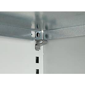 Schäfer Shop Select Regalschrank MS, 3 OH, B 950 x T 400 x H 1215 mm, Stahlblech, Lichtgrau
