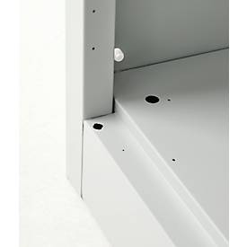 Schäfer Shop Select Regalschrank MS, 3 OH, B 950 x T 400 x H 1215 mm, Stahlblech, Lichtgrau