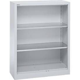 Schäfer Shop Select Regalschrank MS, 3 OH, B 950 x T 400 x H 1215 mm, Stahlblech, Weißaluminium