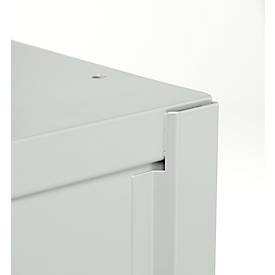 Schäfer Shop Select Regalschrank MS, 4 OH, B 1200 x T 400 x H 1584 mm, Stahlblech, lichtgrau