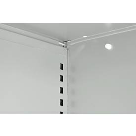 Schäfer Shop Select Regalschrank MS, 4 OH, B 1200 x T 400 x H 1584 mm, Stahlblech, lichtgrau