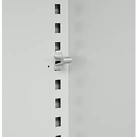 Schäfer Shop Select Regalschrank MS, 4 OH, B 1200 x T 400 x H 1584 mm, Stahlblech, lichtgrau