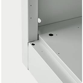 Schäfer Shop Select Regalschrank MS, 4 OH, B 1200 x T 400 x H 1584 mm, Stahlblech, lichtgrau