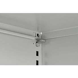 Schäfer Shop Select Regalschrank MS, 4 OH, B 1200 x T 400 x H 1584 mm, Stahlblech, weißaluminium