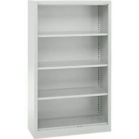 Schäfer Shop Select Regalschrank MS, 4 OH, B 800 x T 400 x H 1584 mm, Stahlblech, lichtgrau