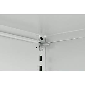 Schäfer Shop Select Regalschrank MS, 4 OH, B 800 x T 400 x H 1584 mm, Stahlblech, lichtgrau