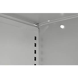 Schäfer Shop Select Regalschrank MS, 4 OH, B 800 x T 400 x H 1584 mm, Stahlblech, weißaluminium