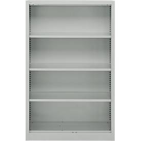 Schäfer Shop Select Regalschrank MS, 4 OH, B 950 x T 400 x H 1584 mm, Stahlblech, lichtgrau